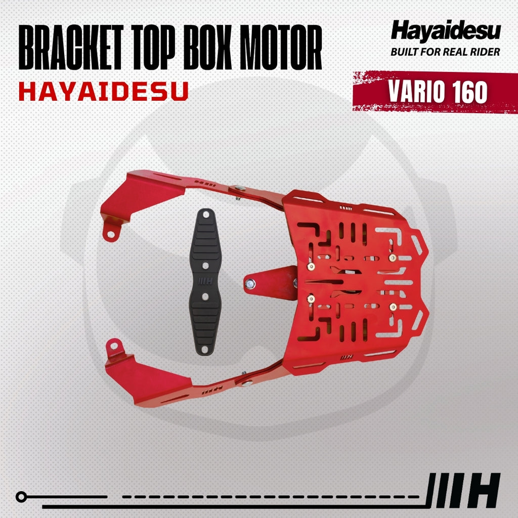 Hayaidesu Bracket Top Box Motor VARIO 160 - Bracket Dudukan Box Belakang VARIO 160