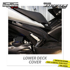 Hayaidesu Lower Deck Protector Aerox Old Aksesoris Decal Variasi Carbon Pelindung Body Aerox