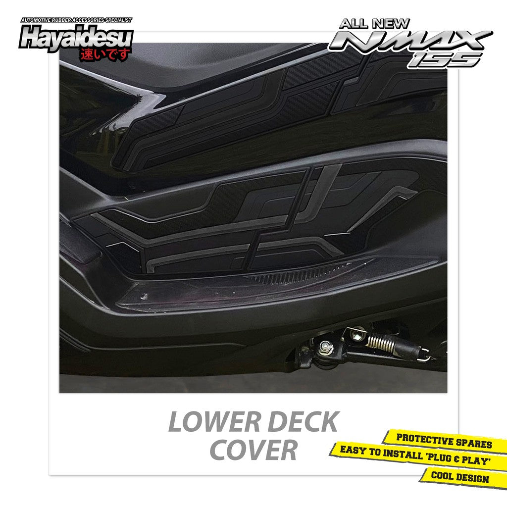Hayaidesu All New NMAX 2020-2024 Lower Deck Cover Variasi Body Protector Aksesoris Motor