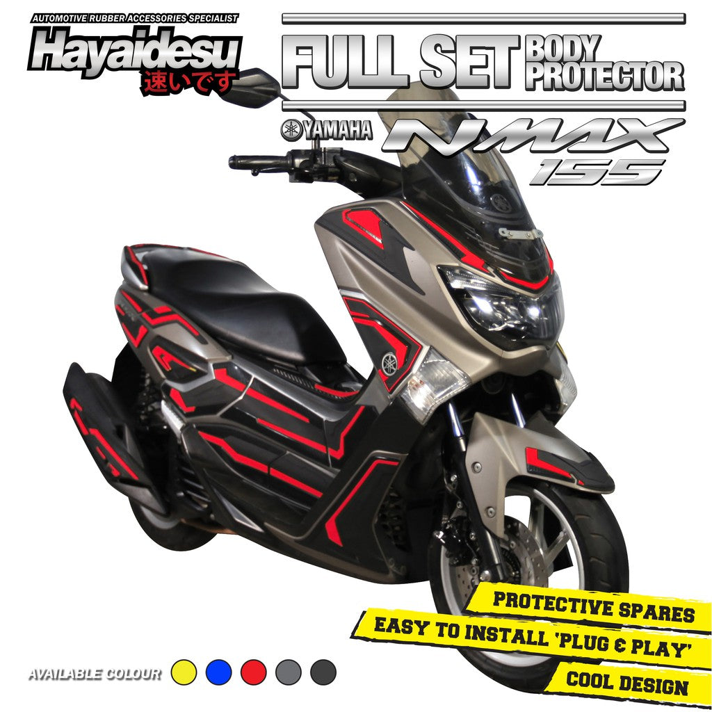Hayaidesu Body Protector Yamaha NMAX OLD 2015-2019 Full set Aksesoris Decal Variasi Carbon Pelindung Body