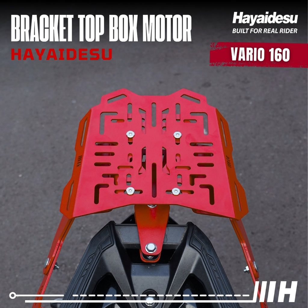 Hayaidesu Bracket Top Box Motor VARIO 160 - Bracket Dudukan Box Belakang VARIO 160