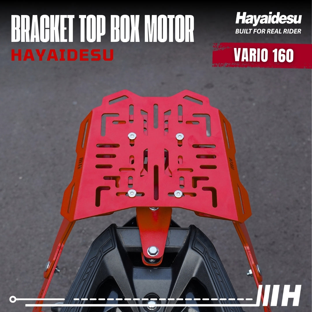Hayaidesu Bracket Top Box Motor VARIO 160 - Bracket Dudukan Box Belakang VARIO 160
