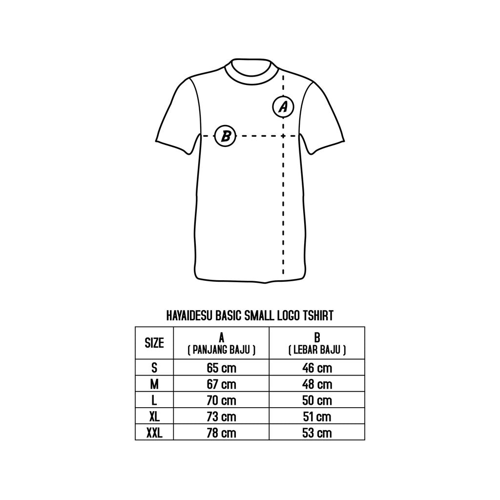 Hayaidesu Basic Small Logo T Shirt Short Sleeve