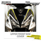 Hayaidesu Upper Front Side Protector Cover Aerox Old Aksesoris Decal Variasi Carbon Tameng NVX