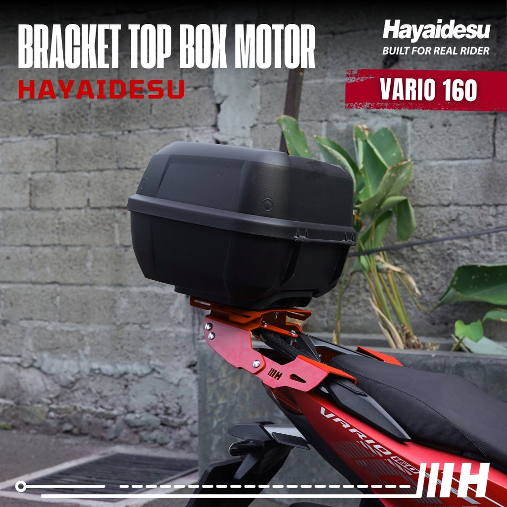 Hayaidesu Bracket Top Box Motor VARIO 160 - Bracket Dudukan Box Belakang VARIO 160