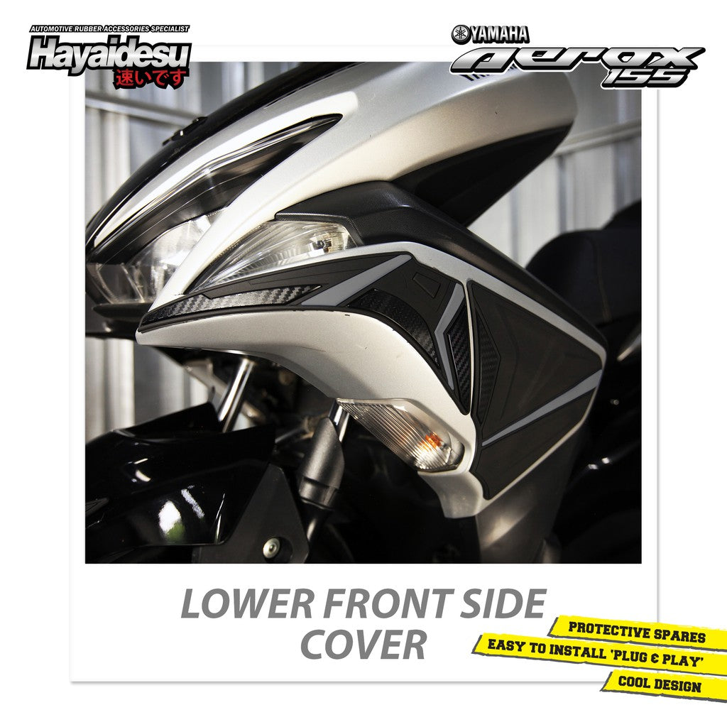Hayaidesu Lower Front Side Protector Cover Aerox Old Aksesoris Decal Variasi Carbon NVX
