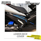 Hayaidesu Lower Deck Protector Aerox Old Aksesoris Decal Variasi Carbon Pelindung Body Aerox