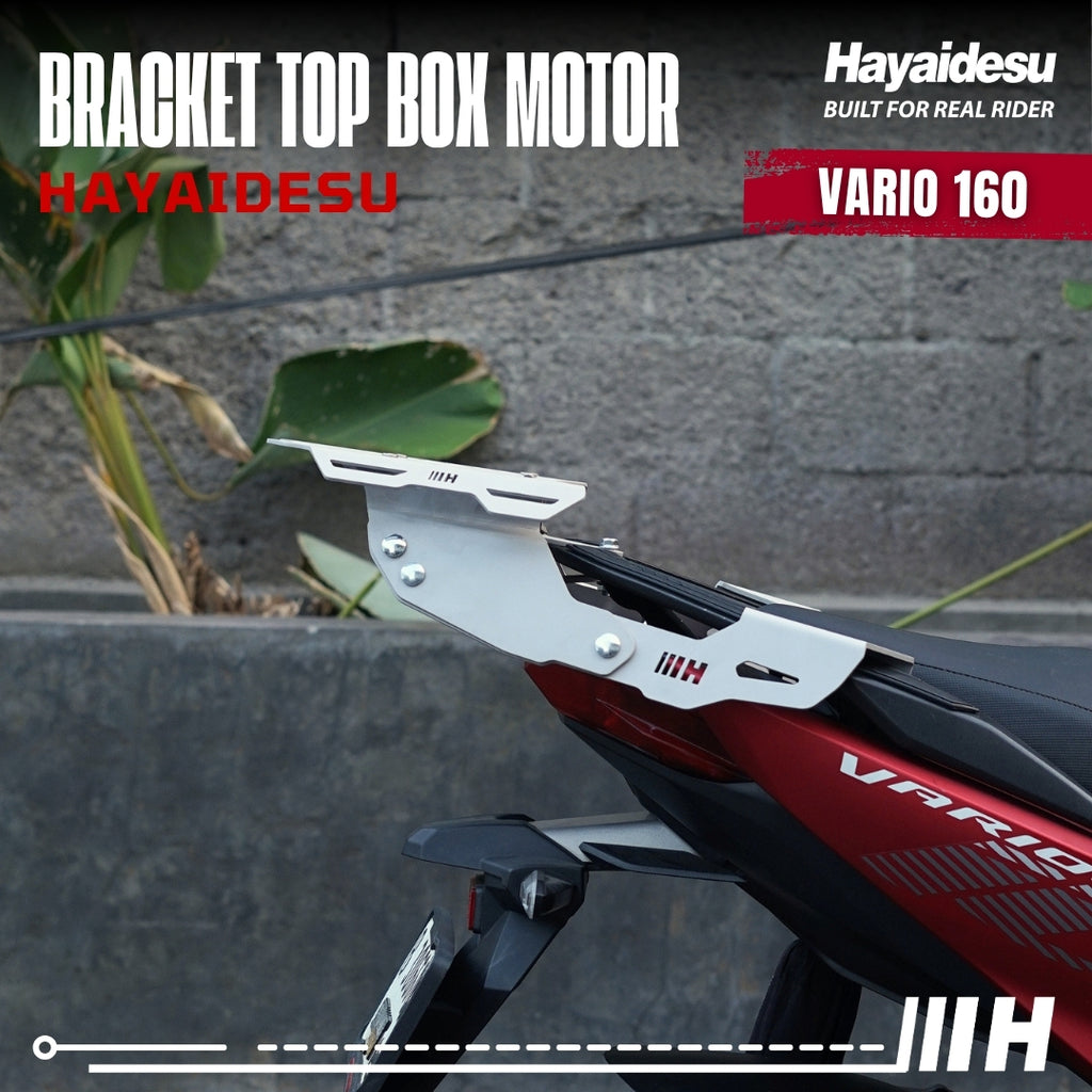 Hayaidesu Bracket Top Box Motor VARIO 160 - Bracket Dudukan Box Belakang VARIO 160
