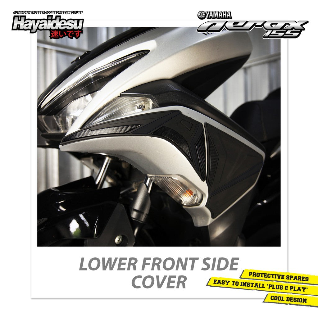 Hayaidesu Lower Front Side Protector Cover Aerox Old Aksesoris Decal Variasi Carbon NVX