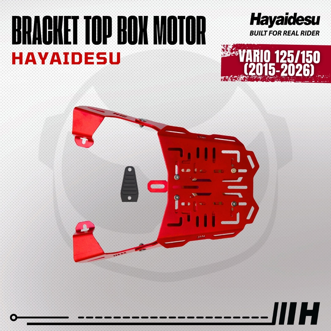Hayaidesu Bracket Top Box Motor VARIO 125/150 (2015-2026) - Bracket Dudukan Box Belakang VARIO 125/150