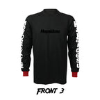 Hayaidesu Black Logo Print T Shirt Long Sleeve