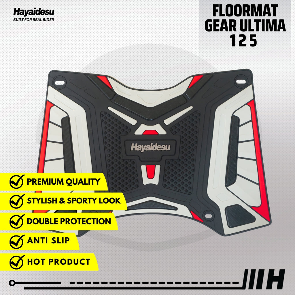 Hayaidesu GEAR ULTIMA 125 Karpet Motor Floor Mat - Karpet Motor Anti Slip Premium Quality