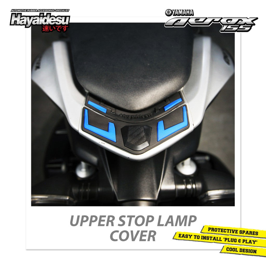 Hayaidesu Upper Stop Lamp Protector Cover  AEROX OLD Aksesoris Decal Variasi Carbon Pelindung Body