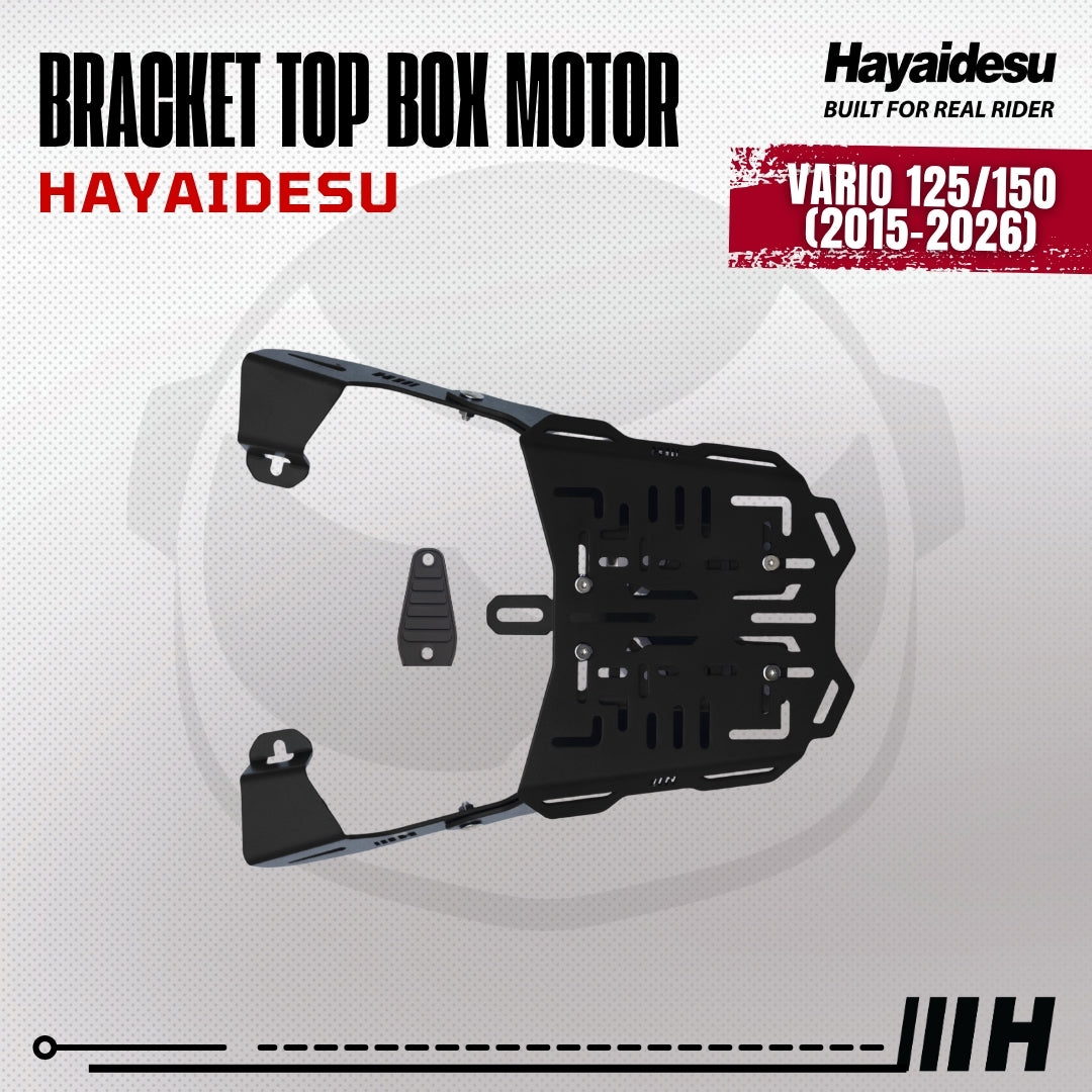 Hayaidesu Bracket Top Box Motor VARIO 125/150 (2015-2026) - Bracket Dudukan Box Belakang VARIO 125/150