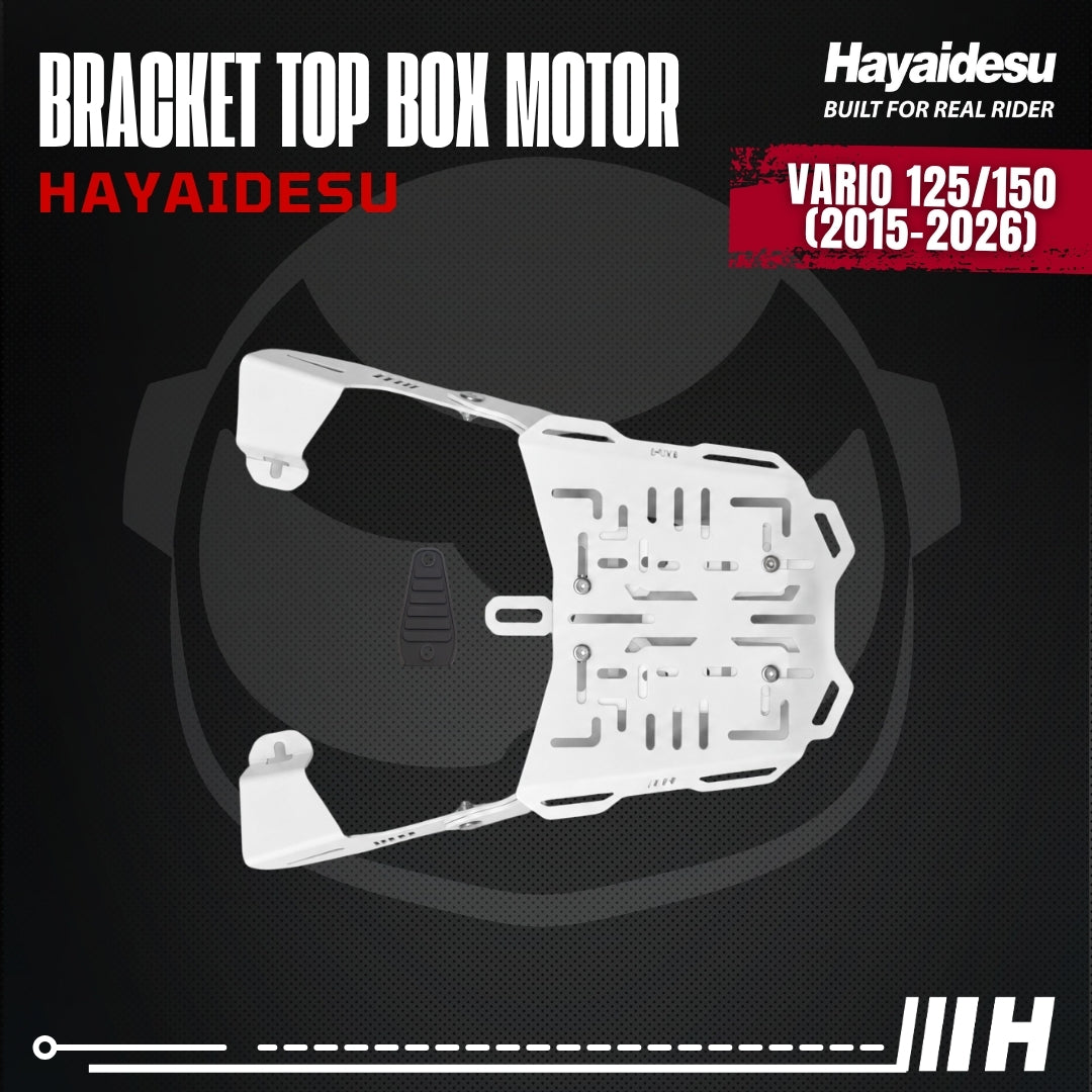 Hayaidesu Bracket Top Box Motor VARIO 125/150 (2015-2026) - Bracket Dudukan Box Belakang VARIO 125/150