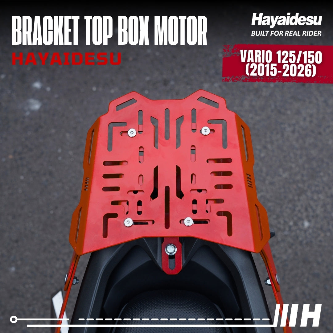 Hayaidesu Bracket Top Box Motor VARIO 125/150 (2015-2026) - Bracket Dudukan Box Belakang VARIO 125/150
