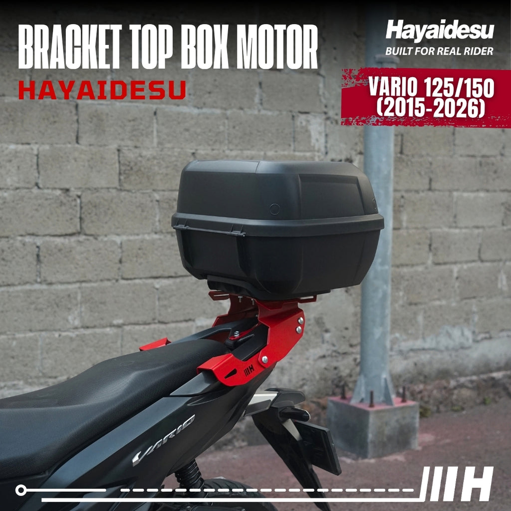 Hayaidesu Bracket Top Box Motor VARIO 125/150 (2015-2026) - Bracket Dudukan Box Belakang VARIO 125/150