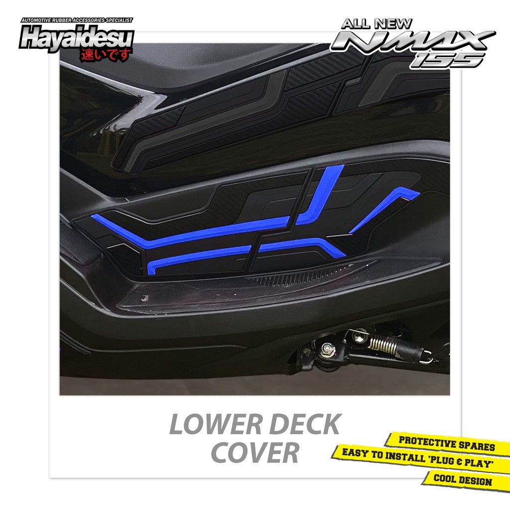 Hayaidesu All New NMAX 2020-2024 Lower Deck Cover Variasi Body Protector Aksesoris Motor