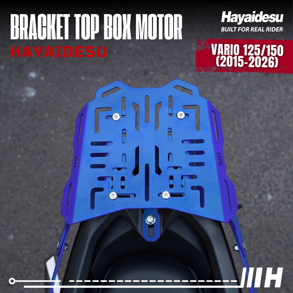 Hayaidesu Bracket Top Box Motor VARIO 125/150 (2015-2026) - Bracket Dudukan Box Belakang VARIO 125/150