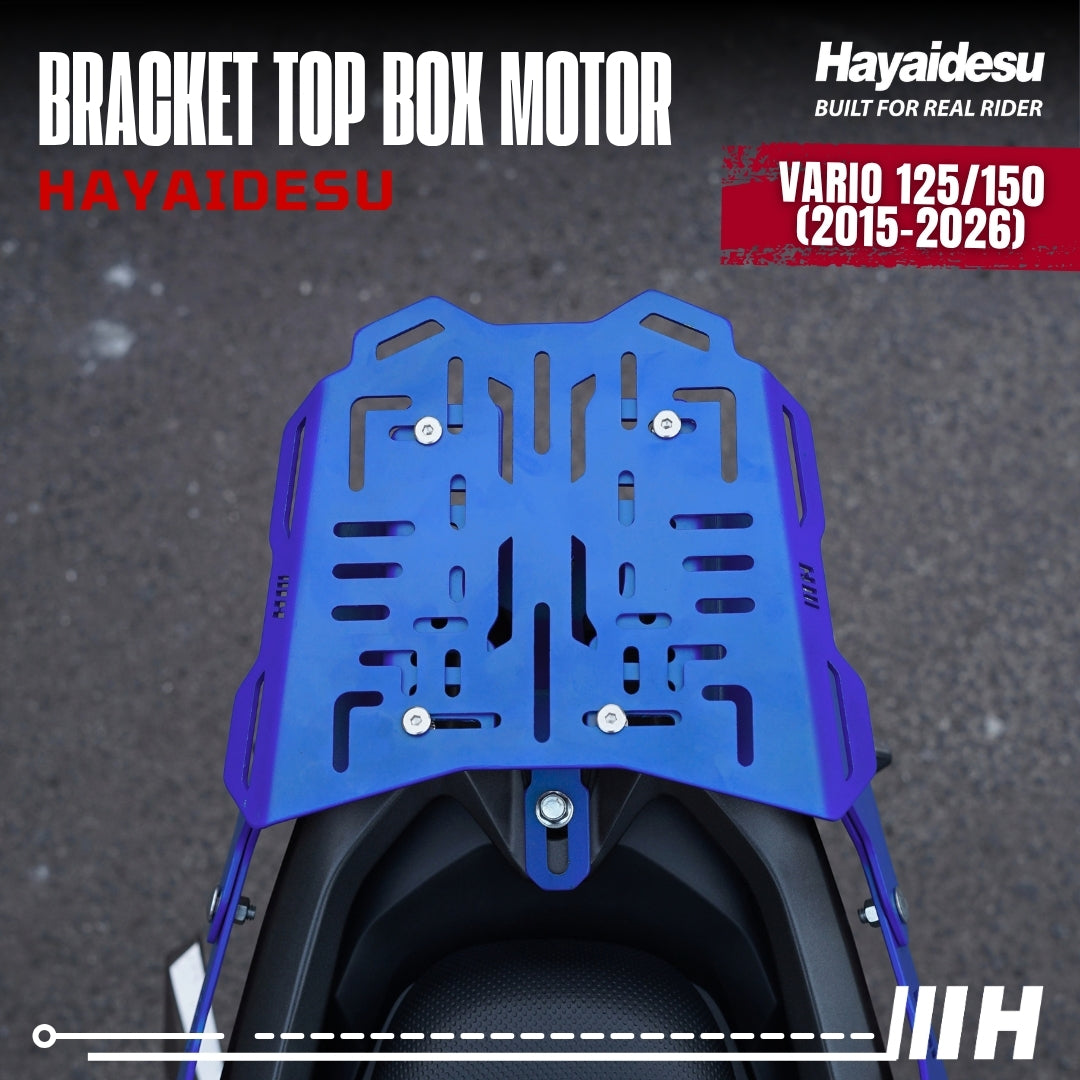 Hayaidesu Bracket Top Box Motor VARIO 125/150 (2015-2026) - Bracket Dudukan Box Belakang VARIO 125/150