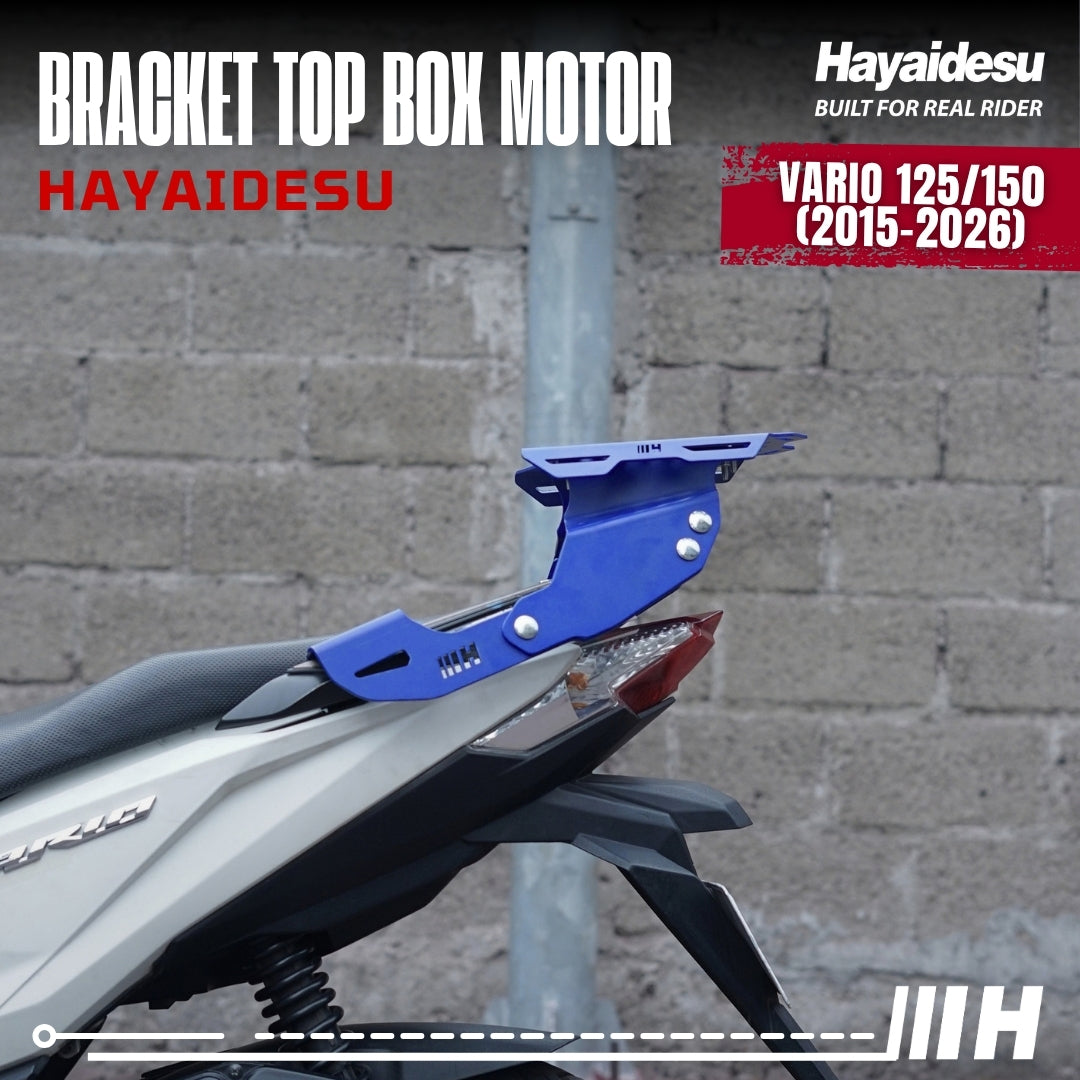 Hayaidesu Bracket Top Box Motor VARIO 125/150 (2015-2026) - Bracket Dudukan Box Belakang VARIO 125/150