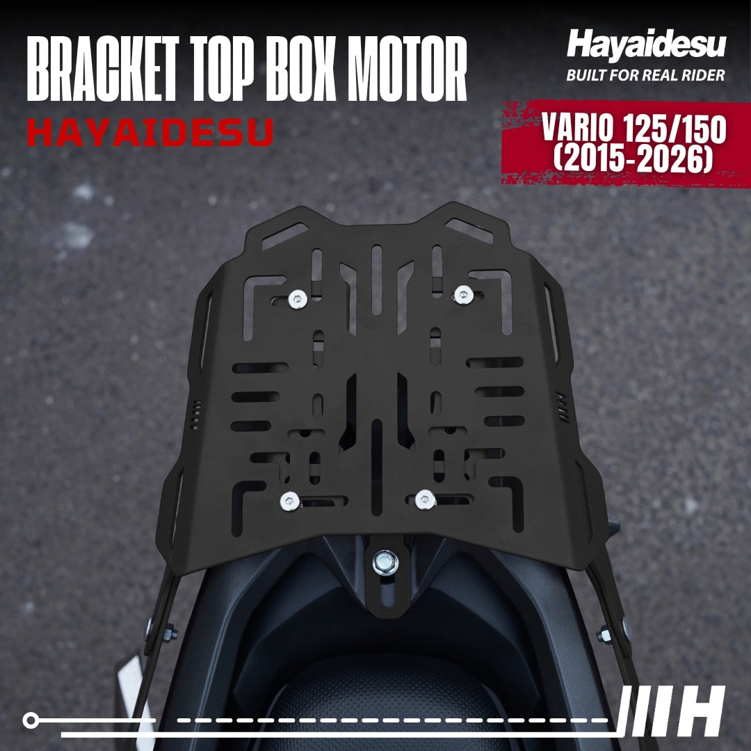 Hayaidesu Bracket Top Box Motor VARIO 125/150 (2015-2026) - Bracket Dudukan Box Belakang VARIO 125/150