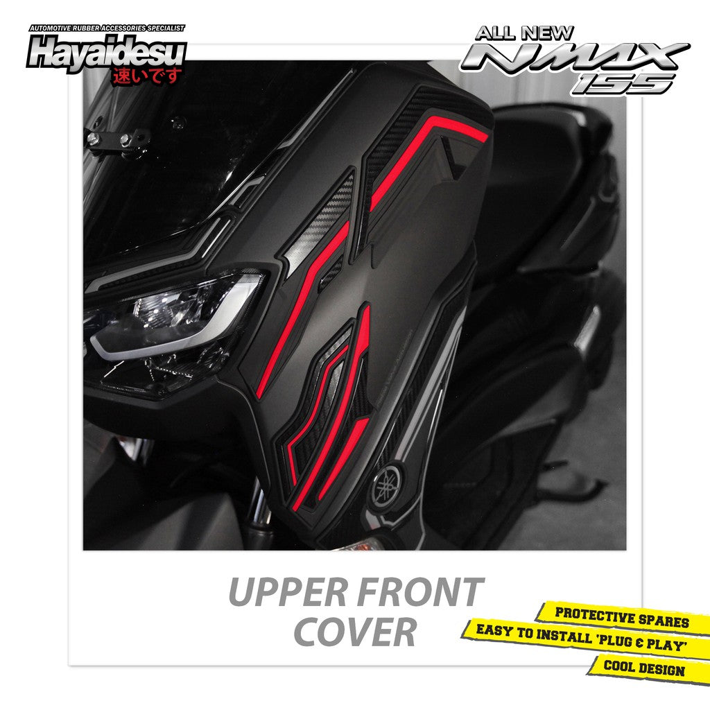 Hayaidesu All New NMAX 2020-2023 Upper Front Cover Variasi Body Protector Aksesoris Motor
