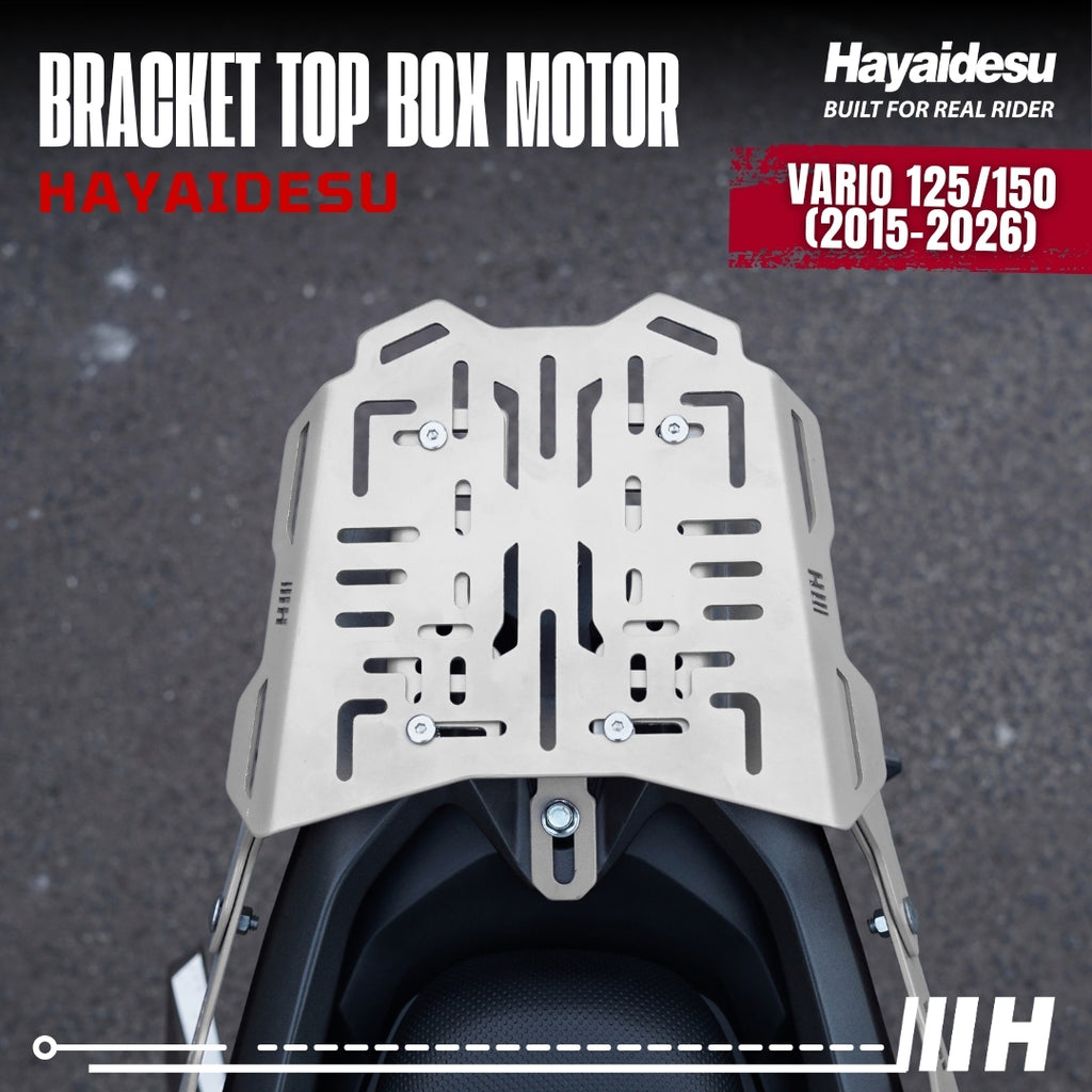 Hayaidesu Bracket Top Box Motor VARIO 125/150 (2015-2026) - Bracket Dudukan Box Belakang VARIO 125/150