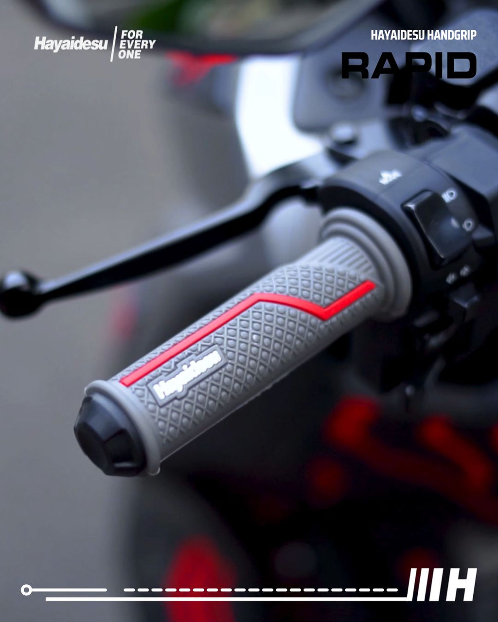 Hayaidesu Handgrip RAPID - Hand Grip Motor Sport Ninja,ZX, CBR, R1, R6, R25, R1, GSX (Ujung Terbuka)