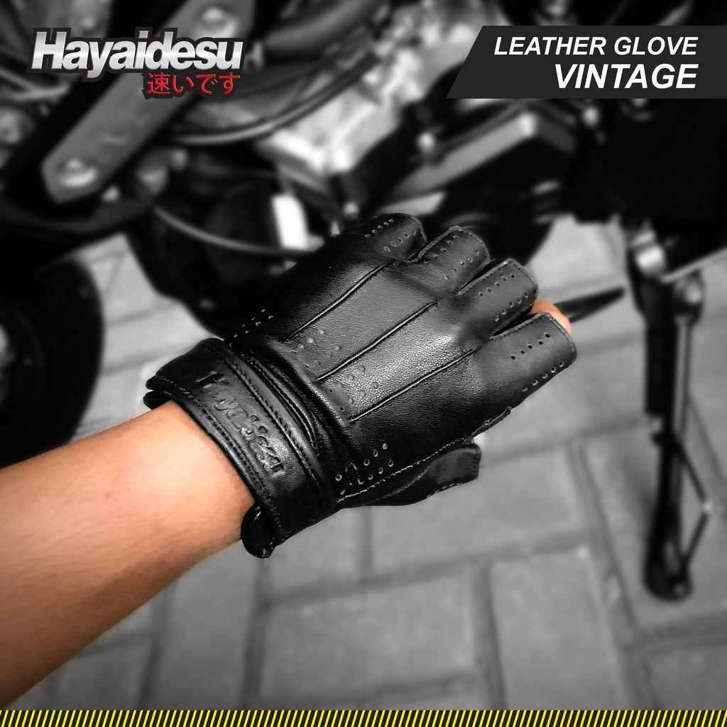 Hayaidesu Gloves Vintage Half Finger