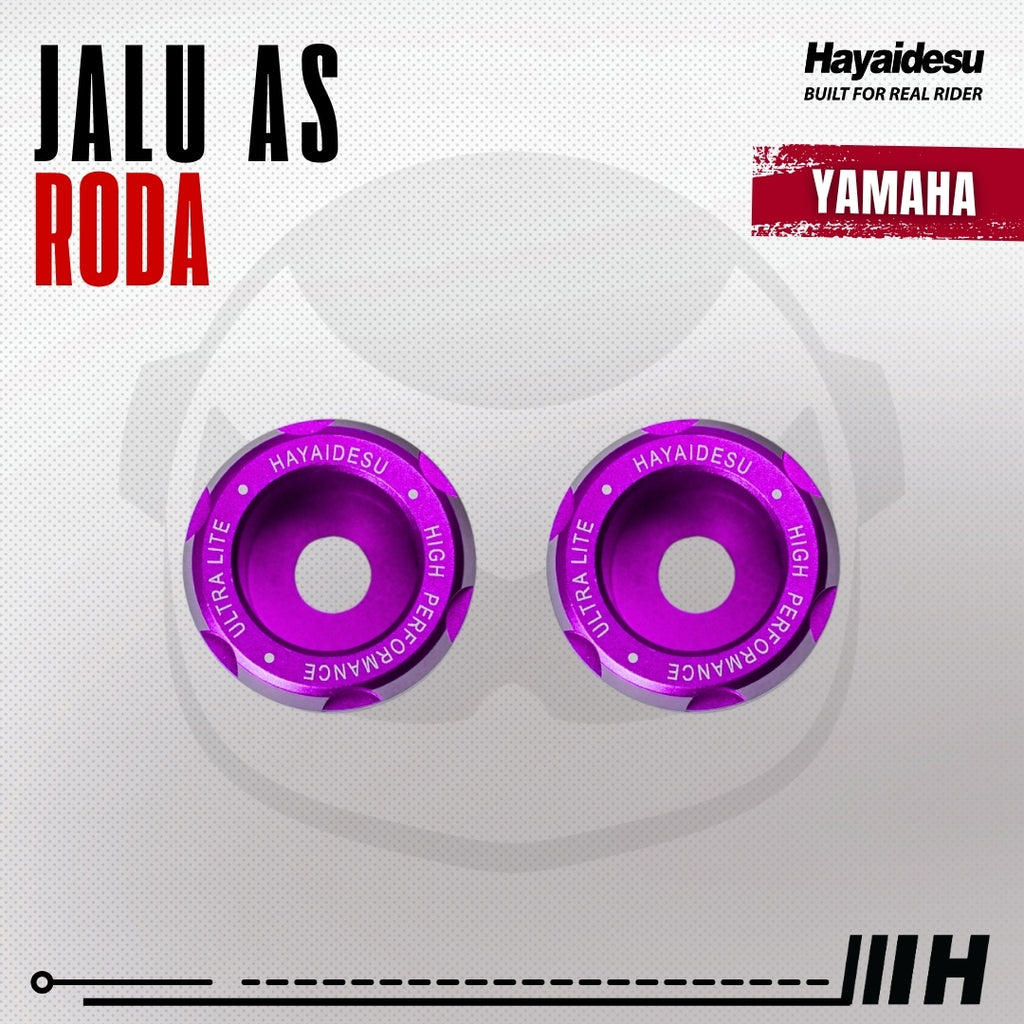 Hayaidesu Jalu As Roda Depan Yamaha CNC Aluminium Anodize