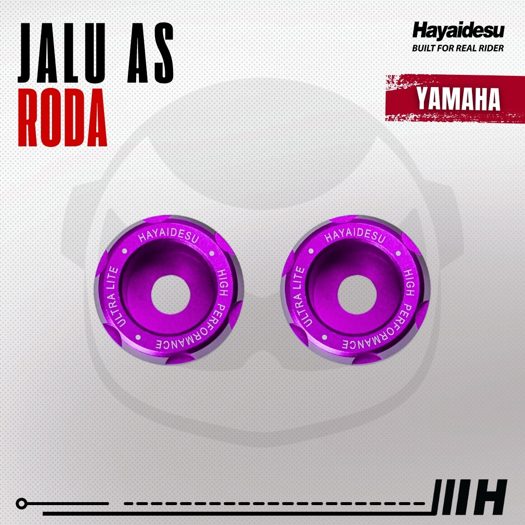 Hayaidesu Jalu As Roda Depan Yamaha CNC Aluminium Anodize