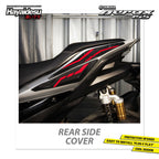 Hayaidesu Rear Side Protector Cover Yamaha Aerox Aksesoris Decal Variasi Carbon Pelindung Body Aerox