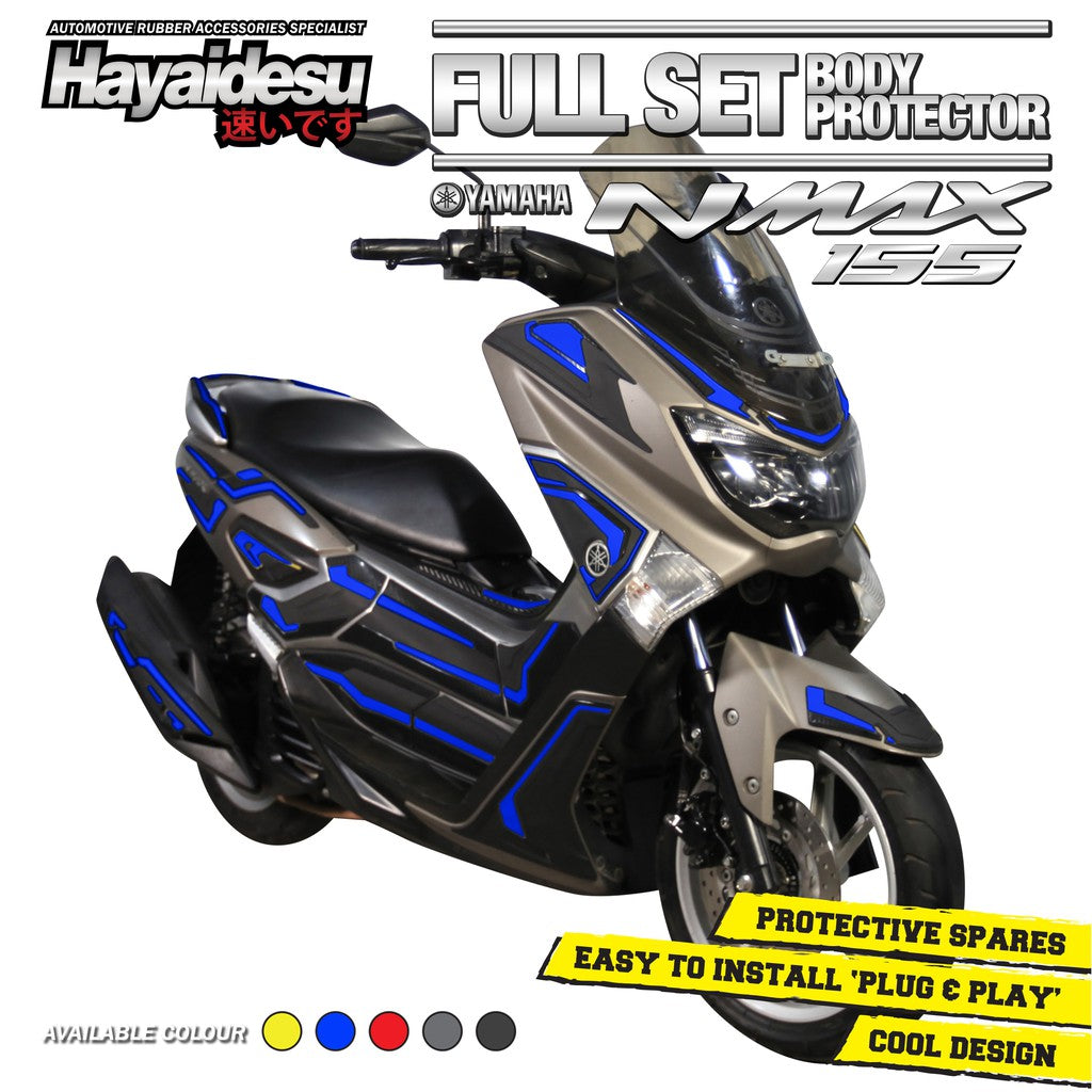 Hayaidesu Body Protector Yamaha NMAX OLD 2015-2019 Full set Aksesoris Decal Variasi Carbon Pelindung Body