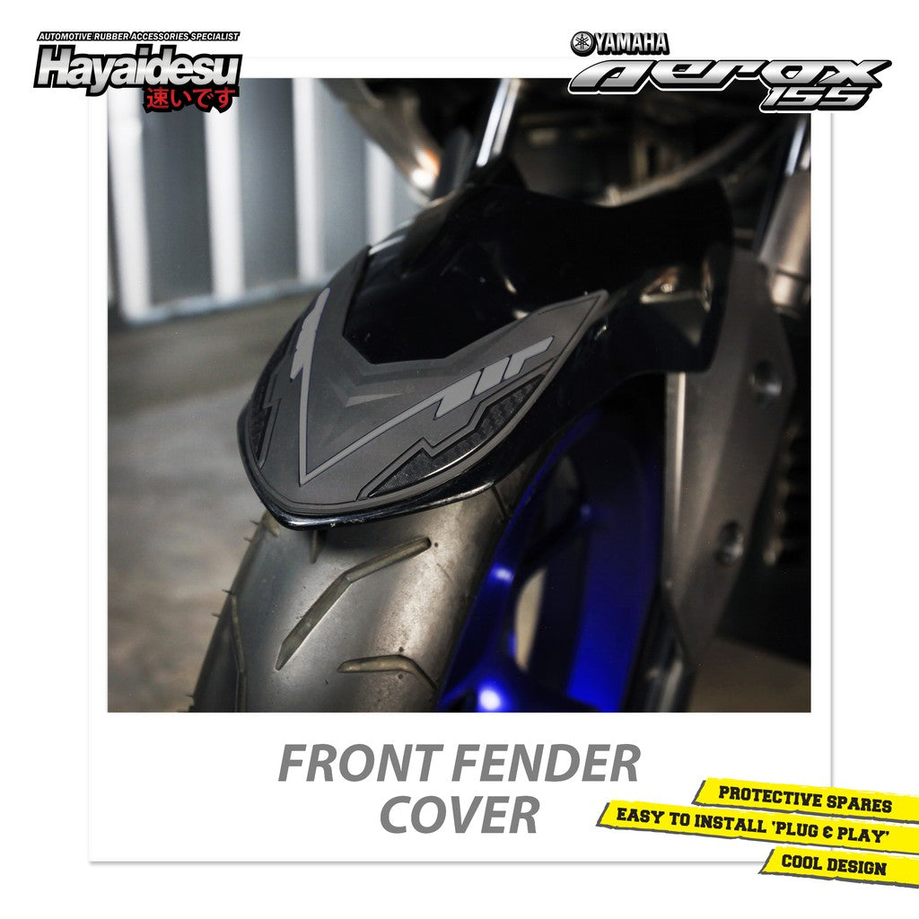 Hayaidesu Front Fender Protector Cover AEROX OLD Aksesoris Decal Variasi Carbon Pelindung Spakbor