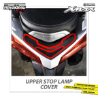 Hayaidesu Upper Stomp Lamp Protector Cover Yamaha XMAX OLD Aksesoris Decal Variasi Carbon Xmax