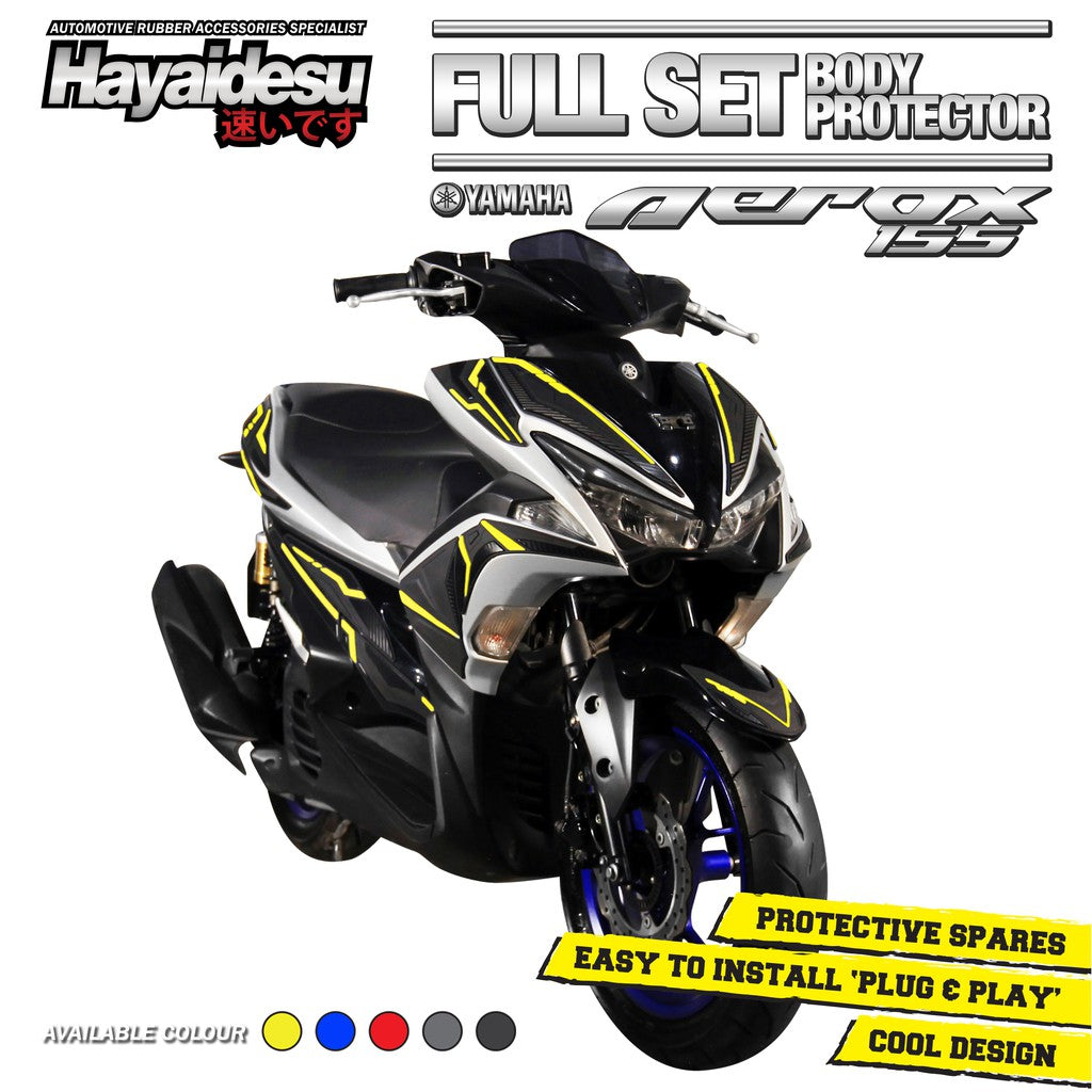 Hayaidesu Full Set Body Protector AEROX OLD Aksesoris Decal Variasi Carbon Pelindung Body NVX