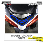 Hayaidesu Upper Stomp Lamp Protector Cover Yamaha XMAX OLD Aksesoris Decal Variasi Carbon Xmax