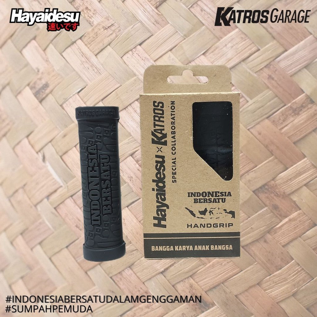 Hayaidesu x Katros Garage  Hand Grip "INDONESIA SATU"  - Universal Handgrip