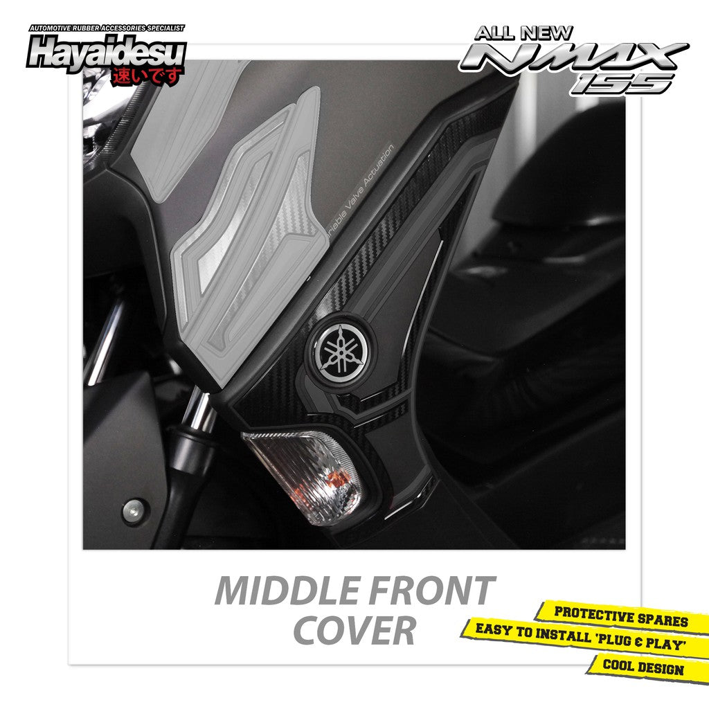 Hayaidesu All New NMAX 2020-2023 Middle Front Cover Variasi Body Protector Aksesoris Motor
