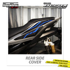 Hayaidesu Rear Side Protector Cover Yamaha Aerox Aksesoris Decal Variasi Carbon Pelindung Body Aerox