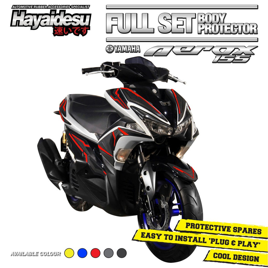Hayaidesu Full Set Body Protector AEROX OLD Aksesoris Decal Variasi Carbon Pelindung Body NVX