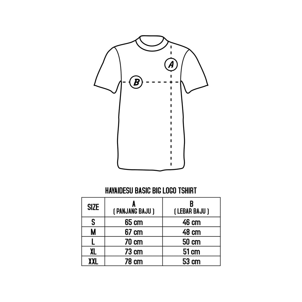 Hayaidesu Basic Big Logo T Shirt Short Sleeve