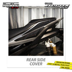 Hayaidesu Rear Side Protector Cover Yamaha Aerox Aksesoris Decal Variasi Carbon Pelindung Body Aerox