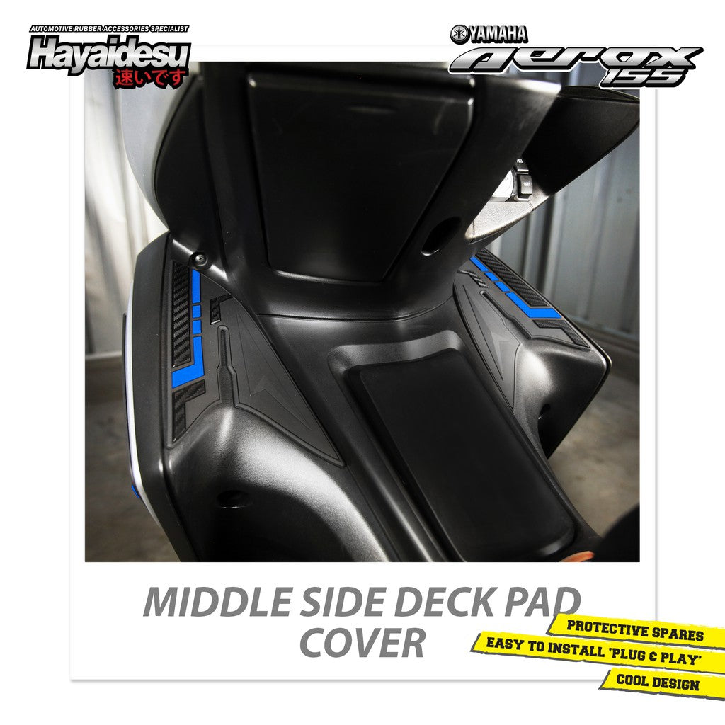 Hayaidesu Middle Side Protector Cover Aerox Old Aksesoris Decal Variasi Carbon Pelindung Deck