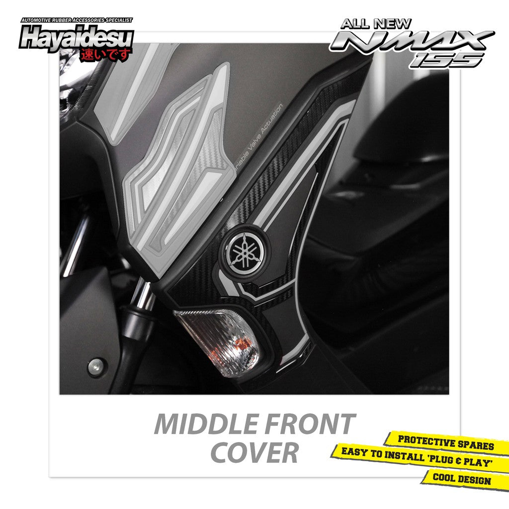 Hayaidesu All New NMAX 2020-2023 Middle Front Cover Variasi Body Protector Aksesoris Motor