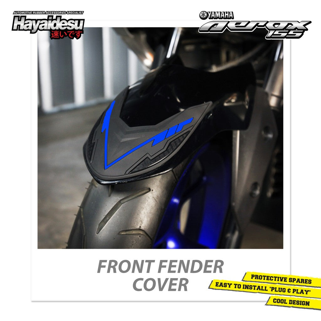Hayaidesu Front Fender Protector Cover AEROX OLD Aksesoris Decal Variasi Carbon Pelindung Spakbor
