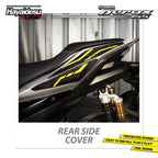 Hayaidesu Rear Side Protector Cover Yamaha Aerox Aksesoris Decal Variasi Carbon Pelindung Body Aerox