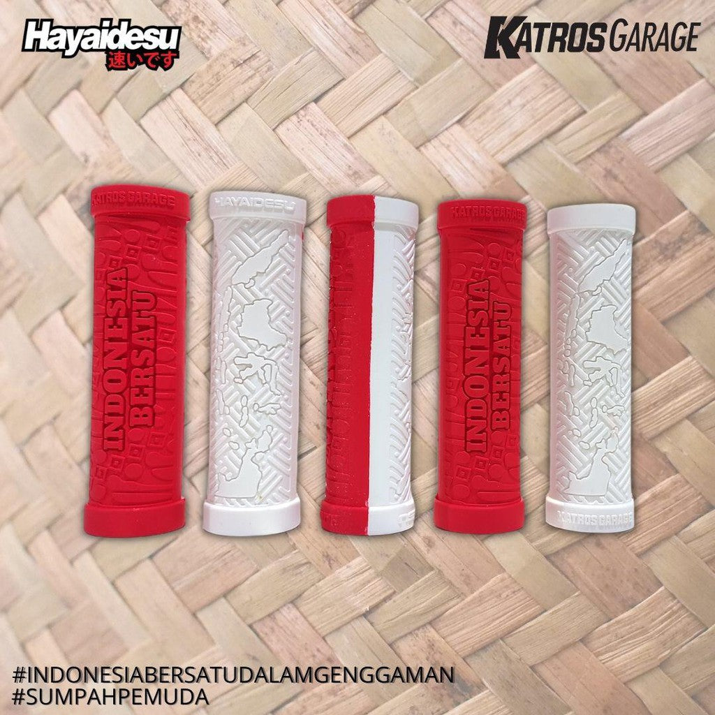 Hayaidesu x Katros Garage  Hand Grip "INDONESIA SATU"  - Universal Handgrip