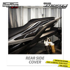 Hayaidesu Rear Side Protector Cover Yamaha Aerox Aksesoris Decal Variasi Carbon Pelindung Body Aerox